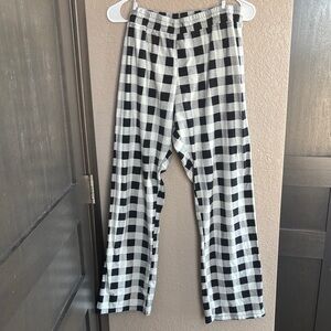 Calvin Klein Black and White Plaid Pajama Pants